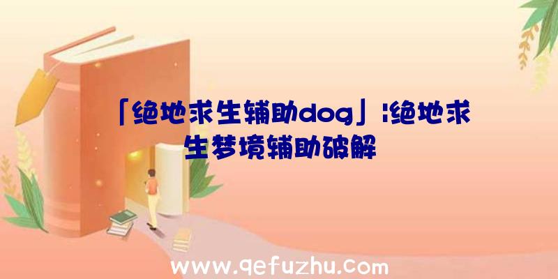 「绝地求生辅助dog」|绝地求生梦境辅助破解